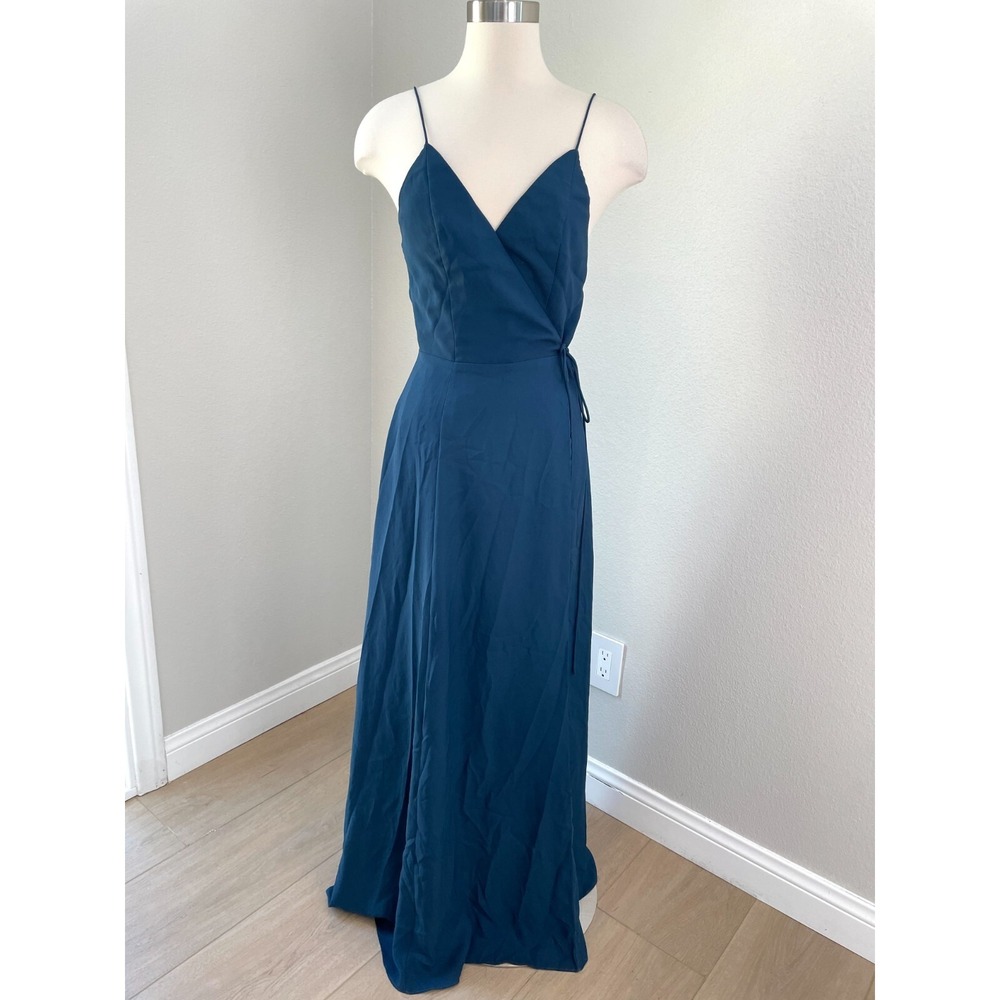Fame and Partners Teal Maxi Wrap Dress
